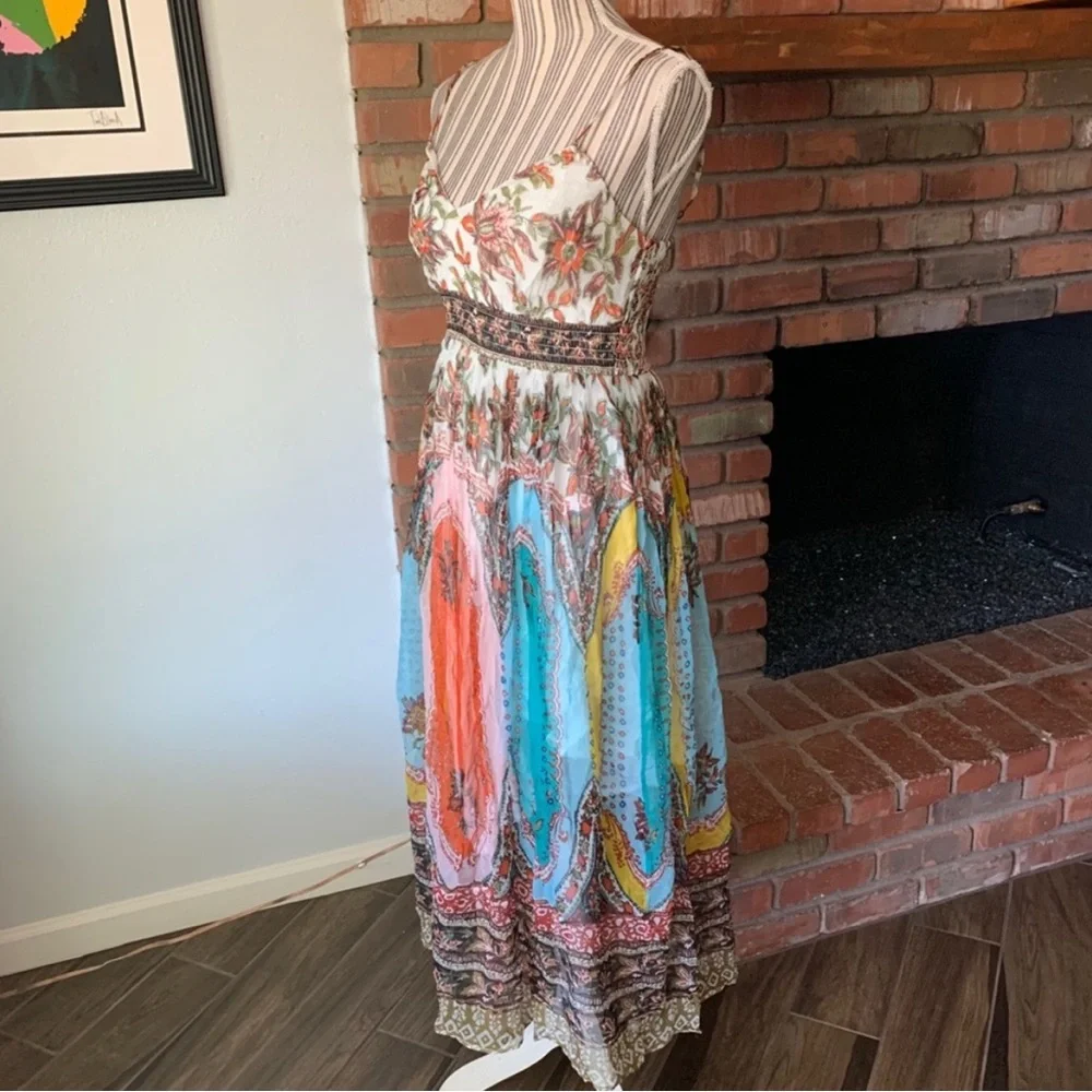 Anthropologie Floral Bohemian Boho Maxi Dress 4P - Picture 2 of 7